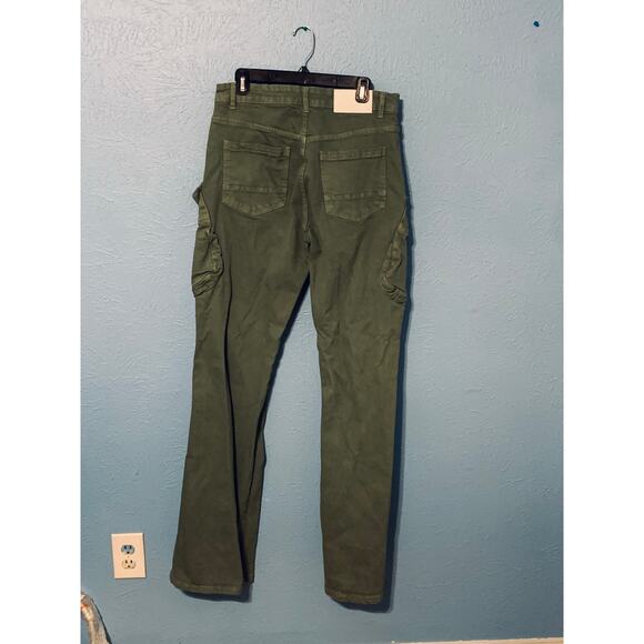 Man Boohoo Man Army Green Jeans - Size 32 - Picture 6 of 8